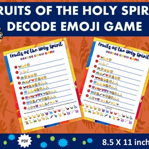 Fruits of the Holy Spirit Emoji Decode Game | Fruits of the Holy Spirit ...