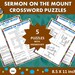 Bible Crossword Puzzle Sermon on the Mount Crossword Puzzle church Bible Crossword Puzzle Sermon on the Mount Crossword Puzzle church