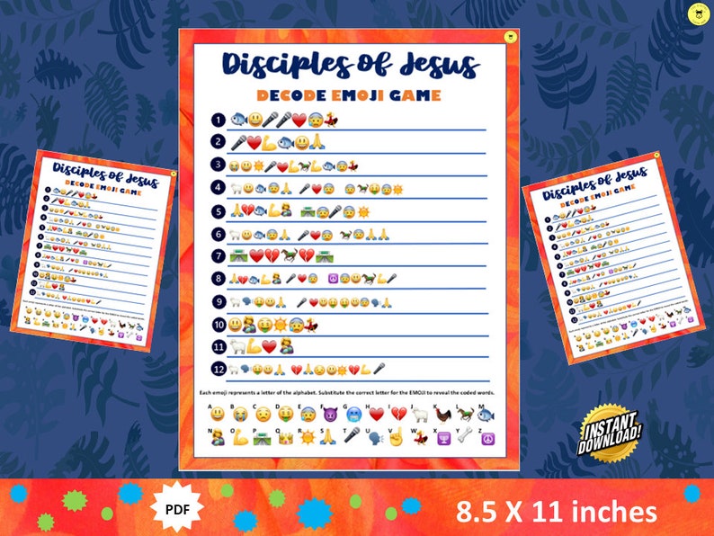 Disciples of Jesus Emoji Decode Game Disciples of Jesus Decode Game ...