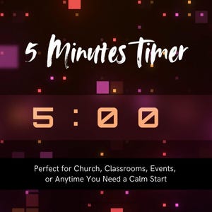 5 Minute Countdown Video | Tech-Inspired Grids| Church or Event Countdown with Music for Church |Classrooms| Events |Instant Download