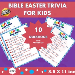 Bible Easter Trivia for Kids | Easter Printable | Instant Download ...