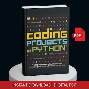 Python Coding Projects eBook: Visual Guide for Beginners (Digital Download PDF)
