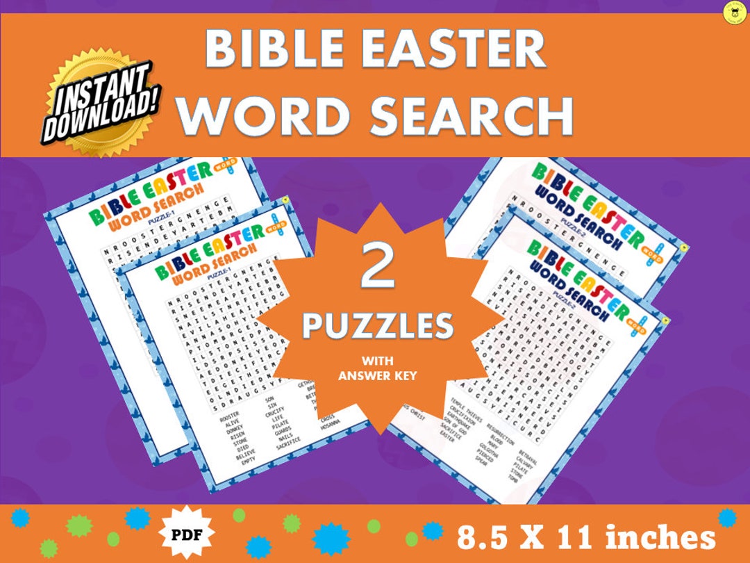 Bible Easter Word Search |bible Easter Activity Printable | Instant ...