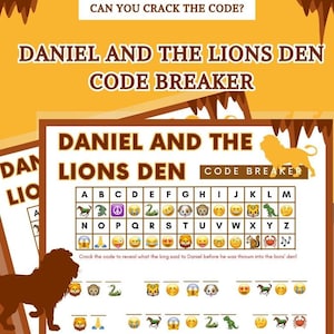 Daniel and the Lions Den Code Breaker Game: Bible Story Printable (PDF Download