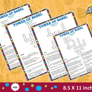 Bible Crossword Puzzle Tower OF Babel Crossword Puzzle Bible