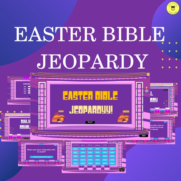 Bible Easter Jeopardy Game | Easter Trivia | Bible Games for Kids &Adults| Easter Party Game| Zoom Activity| Instant Download| -Windows PC