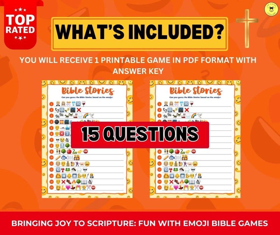 Bible Emoji Game Flashcards – Bible Emoji Quiz – VEKR