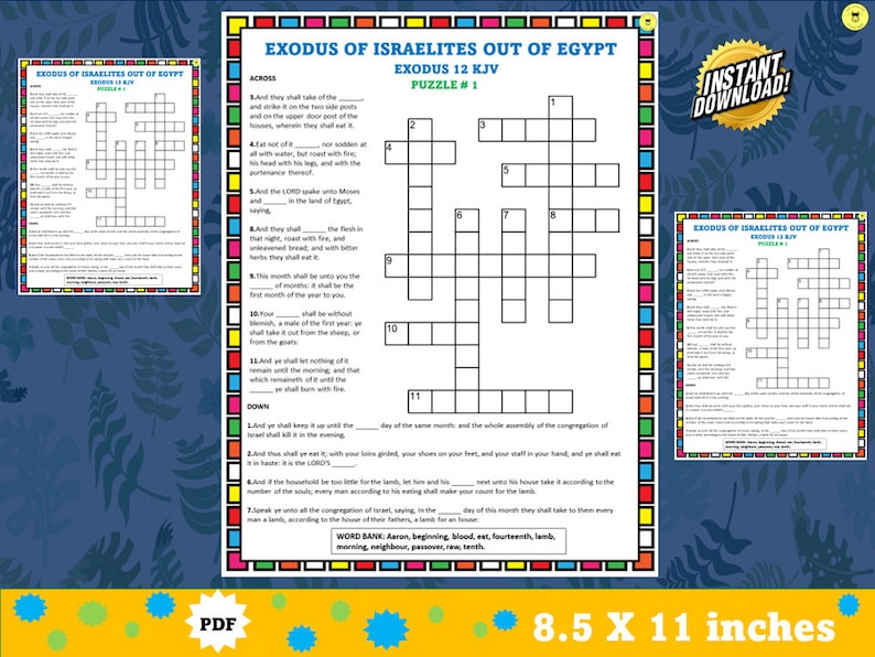 Bible Crossword Puzzle Exodus of Israelites Crossword Puzzle Bible Bible Crossword Puzzle Exodus of Israelites Crossword Puzzle Bible