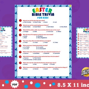 Bible Easter Trivia for Kids | Easter Printable | Instant Download ...