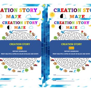 Creation Story Maze | Creation Story Maze Printable |fun Activity for ...