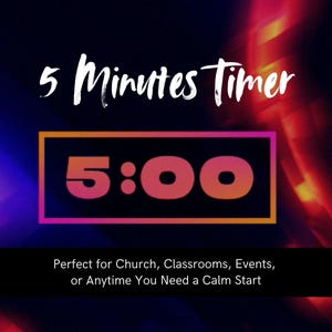 5-Minute Countdown Timer Video: Church & Event Visuals (Instant Download MP4 HD Video)