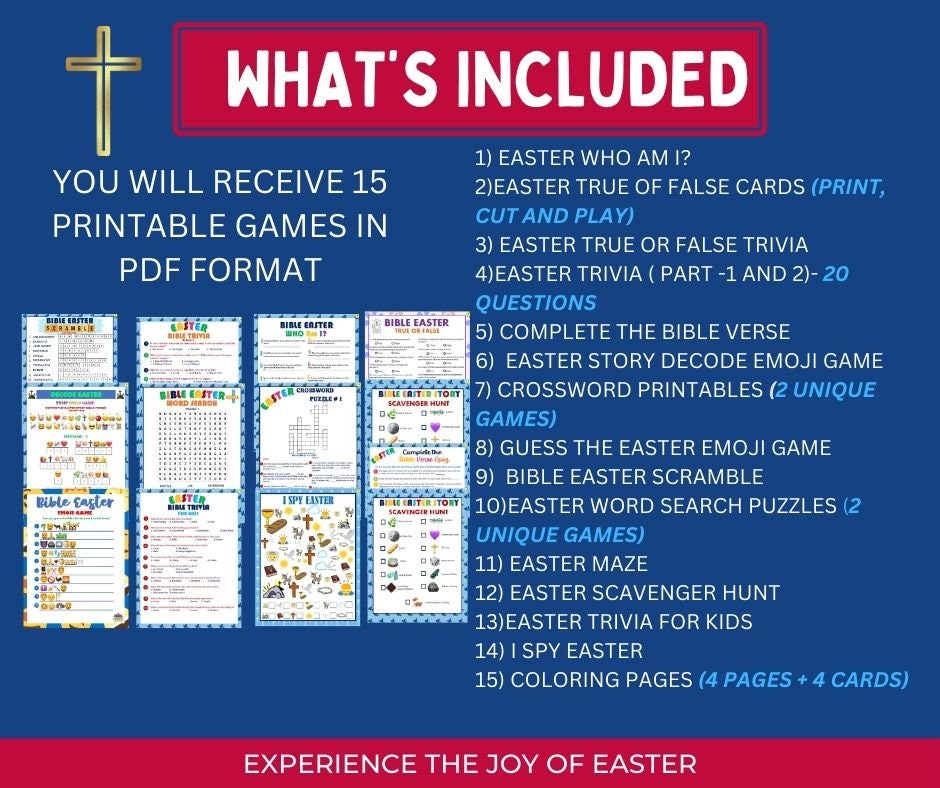 Ultimate Bible Easter Activity Bundle | Christian Easter Activity Games |sunday School Games ...