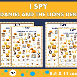 Daniel and the Lions Den I Spy Printable Game (PDF file)