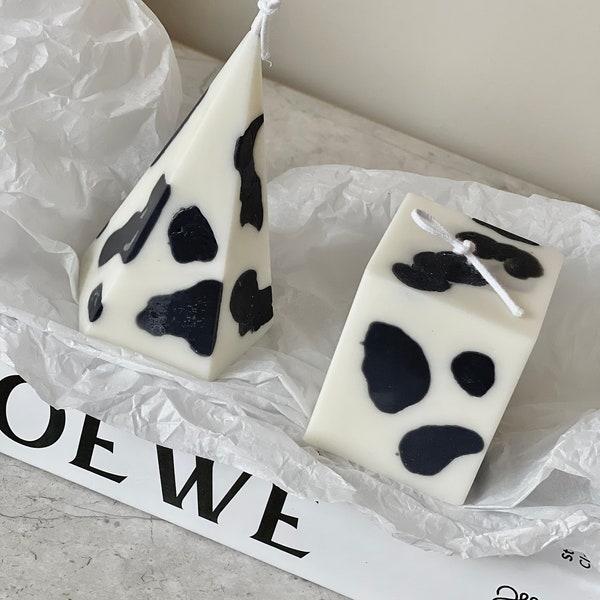Cow Patterns Candle Unique Candle Valentine's Gift for Her/Him Galentine's Day Gift