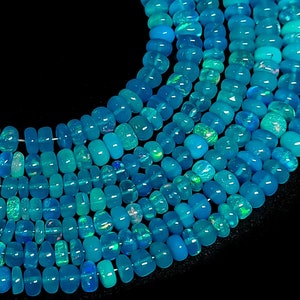 AAA Lavender Opal Smooth Rondelle Beads, Ethiopian Opal Beads, Opal Rondelle Beads for Jewelry, Fire Opal Beads, Lavender Opal Beads, 16&quot;