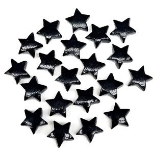 Natural Black Onyx Star Shape Briolettes, Hand Carved Gemstone Beads, Smooth Star shape Beads for Jewelry, Gemstone Star Charm Carvings 10MM