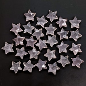 Natural Rose Quartz Star shape Gemstone, Faceted Hand Carved Star Beads for Jewelry Making, AAA Quartz Star Briolettes Healing Crystals 10MM