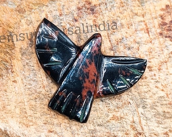Natural Red Jasper Eagle Carving Jasper Carved Eagle Pendant Jasper Bird Carving Stone Red Jasper Hand Carved Gemstone Charm Jewelry Making