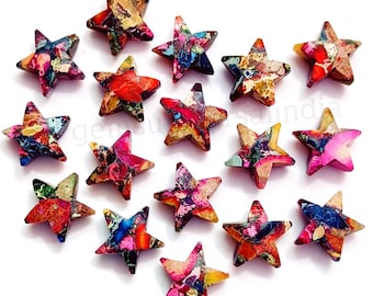 Beautiful Mohave Turquoise Star shape Gemstone, Faceted Hand Carved Star Beads for Jewelry, Turquoise Star Briolettes Healing Crystals, 10MM