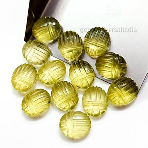 Natural Lemon Quartz Scarab Shape Gemstone, AAA Lemon Quartz Beetle Face Carvings, Insect Carved Gemstone Beads, Fancy Shape Beads, 12x10MM