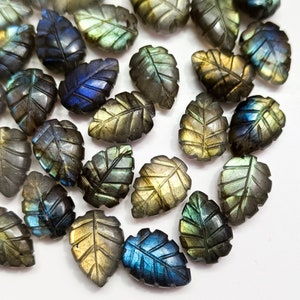 Flashy Labradorite Leaf Shape Briolettes, Natural Labradorite Leaf Shape Gemstone, Loose Hand Carved Beads, Labradorite Beads Sale, 14x10MM