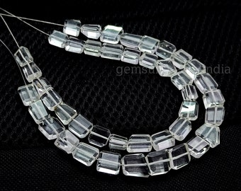 10pcs Crystal Quartz Uneven Faceted Nugget Beads, Natural Crystal Quartz Fancy Nuggets Shape Gemstone Beads, 8x6-11x8mm Loose Gemstone Beads