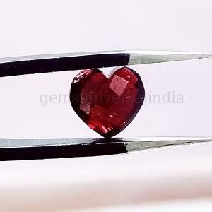Bestseller Dark Garnet Heart Shape Gemstone, 100% Natural Garnet Carved Briolettes, Loose Hand Carved Gemstone Garnet Beads for Jewelry 10mm