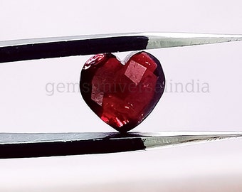 Bestseller Dark Garnet Heart Shape Gemstone, 100% Natural Garnet Carved Briolettes, Loose Hand Carved Gemstone Garnet Beads for Jewelry 10mm