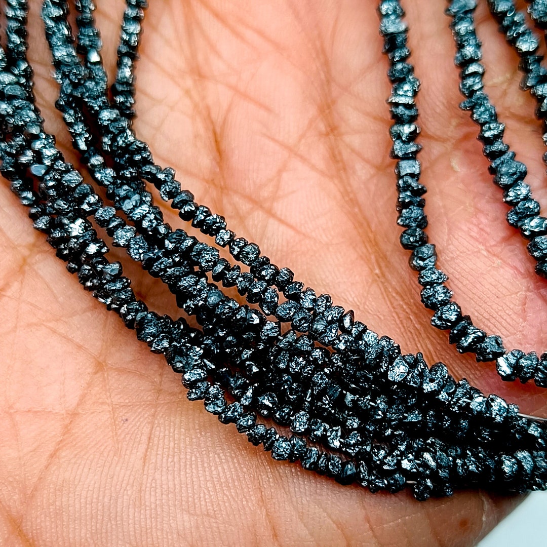 Excellent Quality Black Diamond Uncut Beads, Black Raw Diamond Beads