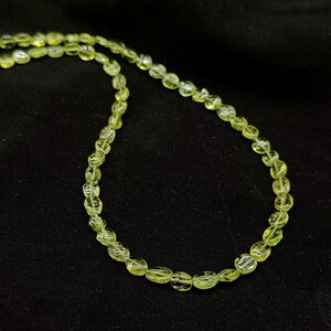 Natural Peridot Necklace, Gemstone Beaded Necklace, Smooth Oval Necklace, Handcrafted Necklace, Jewelry for Her, Beads Necklace For Women image 3