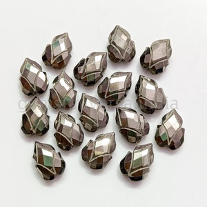 Gorgeous Pyrite Carved Leaf Shape Gemstone, Faceted Crystal Leaf Carving Gemstone, Leaf Shape Beads, Carved Leaf Beads For Jewelry 13x9MM