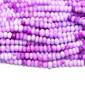 AAA Shaded Pink Opal Smooth Rondelle Beads, Natural Pink Opal Gemstone Beads, Pink Opal Beads for Jewelry Making 8mm Rainbow Opal Beads SALE