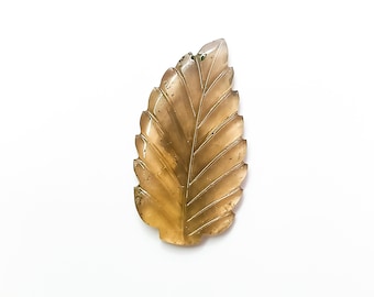 Gorgeous Tourmaline Leaf Carving Gemstone Natural Tourmaline Leaf Shape Cabochon Tourmaline Carved Leaf Stone 33x18mm Tourmaline Jewelry