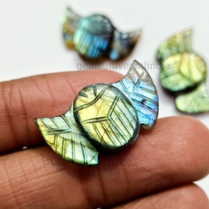 AAAA Labradorite Scarab Shape Gemstone, Natural Labradorite Beetle Carving, Loose Egyptian Scarab Carved Cabochon, Fancy Shape Stone, 22mm