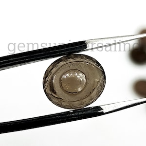 Smoky Quartz Evil Eye Beads, Natural Smoky Quartz Eye Carved Beads, Carved Quartz Eye Shape Gemstone Beads, Eye Charm Beads, Jewelry 12x10MM