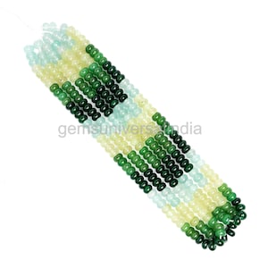 Wholesale Shaded Quartz Smooth Rondelle Beads, AAA Natural Quartz Rondelle Beads 8mm Multi Color Gemstone Beads for Jewelry Making 16&quot; Sale