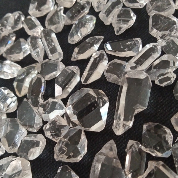 AAA Raw Herkimer Diamond Loose Gemstone, Clear Herkimer Diamonds, Diamond Nugget Beads, Uncut Diamond, Rough Diamond Quartz 7MM-10MM #H42