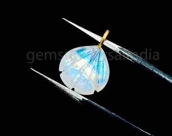 Flashy Rainbow Moonstone Carved Shell shape Gemstone Charms, Moonstone Shell Pendant Necklace, 925 Sterling Silver Charms, Sea Shell Charms