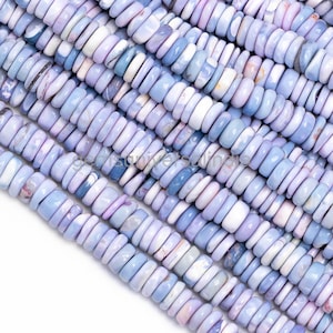 AAAA Peruanische Opal Glatte Heishi Reifen Perlen, natürliche Peru Lavendel Opal Perlen 6-7 mm Plain Opal Edelstein Perlen für die Schmuckherstellung Opal Heishi