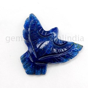 Lapis Lazuli Eagle Carving Gemstone, Natural Lapis Lazuli Eagle Shape Gemstone, Loose Hand Carved Gemstone Eagle, Bird Carved Pendant 25MM image 1