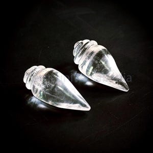 LARGE Crystal Quartz Conch Shell Carved Gemstone, Natural Crystal Quartz Shell Shape Gemstone, Hand Carved Crystal Snail Shell Pendant, 35MM