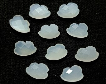 Natuurlijke witte maansteen wolkjeskralen 12 mm gefacetteerde gesneden maansteen edelsteen wolkje bedeltje maansteen wolkje hanger kralen voor het maken van sieraden