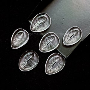 Crystal Quartz Conch Shell Carved Gemstone, AAA Clear Quartz Kaudi Shape Gemstone, Loose Hand Carving Beads, Carved Crystal Sea Shell 20mm