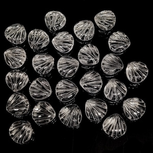 AAA Crystal Quartz Shell Shape Briolettes, Natural Crystal Quartz Shell Shape Gemstone Beads, Hand Carved Beads, Quartz Carving Beads 12MM
