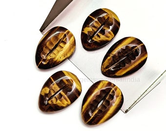 Colgante de concha de ojo de tigre deslumbrante, cuentas de concha talladas de ojo de tigre natural, gema de ojo de tigre tallada, colgante de concha de ojo de tigre de 20 mm