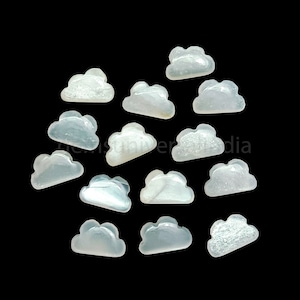 Flashy White Moonstone Cloud Carved Briolettes, Natural Moonstone Smooth Cloud Shape Gemstone, Loose Hand Carved Gemstone, Jewelry Making