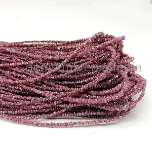 AAA+ Quality Pink Diamond Uncut Beads, 2-3mm Rough Diamond Beads for Jewelry, Conflict Free Natural Diamonds, Pink Raw Diamond Bead, 16&quot;