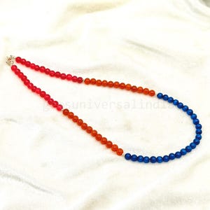 Multi Farbe Jade Perlen Halskette, natürliche Jade Halskette für Frauen, Multi Farbe 6mm runde Jade Perlenkette handgemachte Perlen Choker, Geschenk