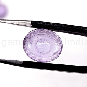 Pink Amethyst Evil Eye Beads, Natural Amethyst Eye Carved Beads, Carved Amethyst Eye Shaped Gemstone Beads, Eye Carving Beads, 12x10MM, SALE