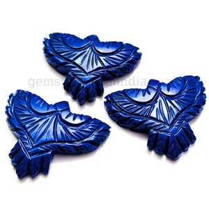 Natural Lapis Lazuli Eagle Carved Gemstone, Lapis Lazuli Eagle Shape Gemstone, Loose Eagle Pendant Charm, Jewelry Making Stone Carvings 40mm